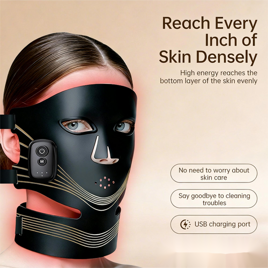 Silicone LED Red Light Therapy Mask - Anti Aging Acne Treatment